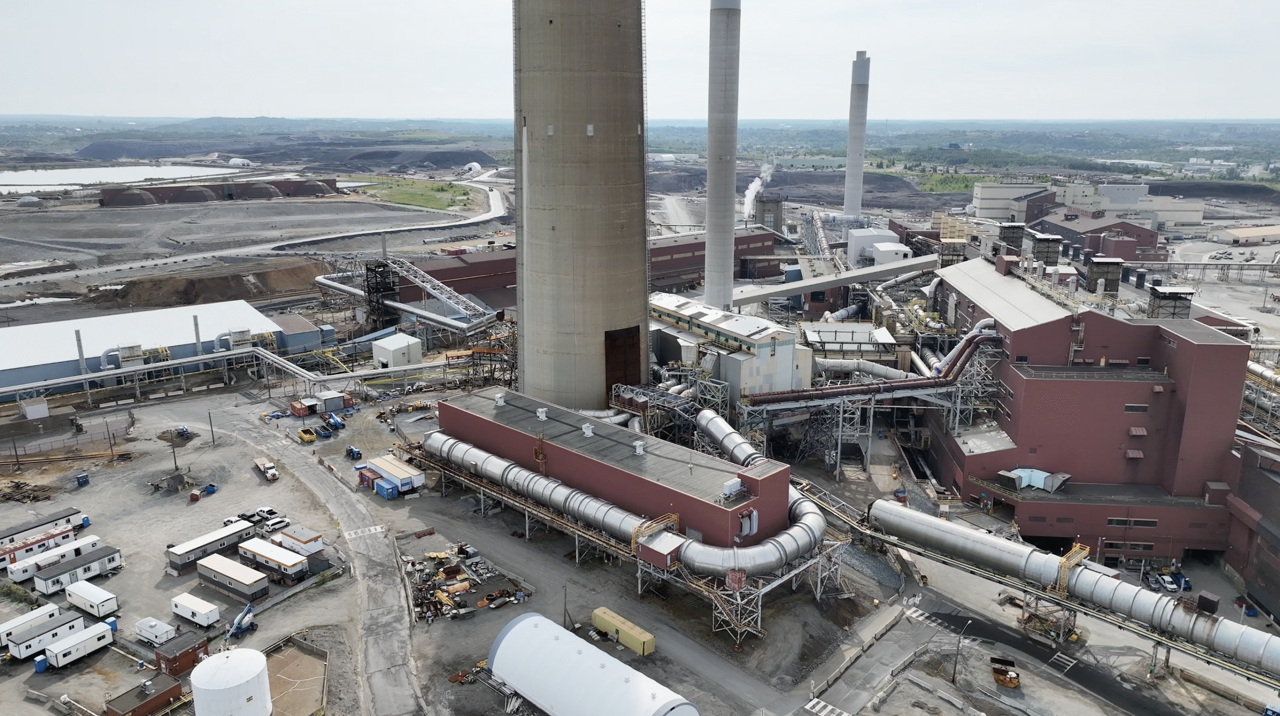Preview of Drone Aerial Footage of Vale Super Stack